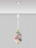 Lampa wisząca 7 źródeł światła szklane okrągłe klosze nowoczesna designerska wielokolorowa możliwość ściemniania LOREVIO LE45260 Luces Exclusivas